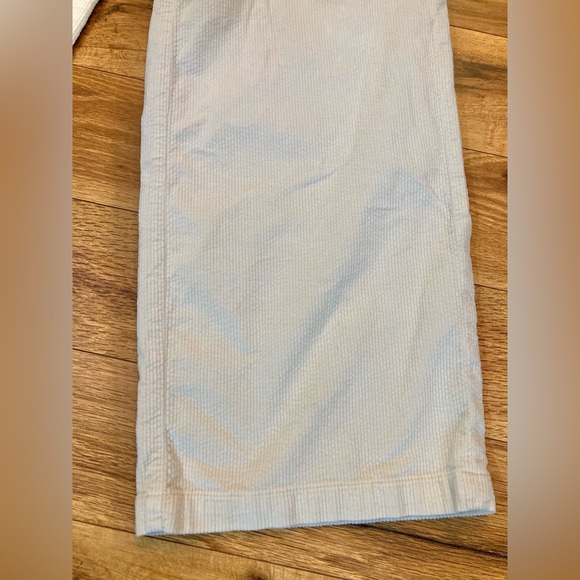 American Eagle 00 Corduroy Off Cream Off White Baggy Wide Leg Stretch - Picture 3 of 12